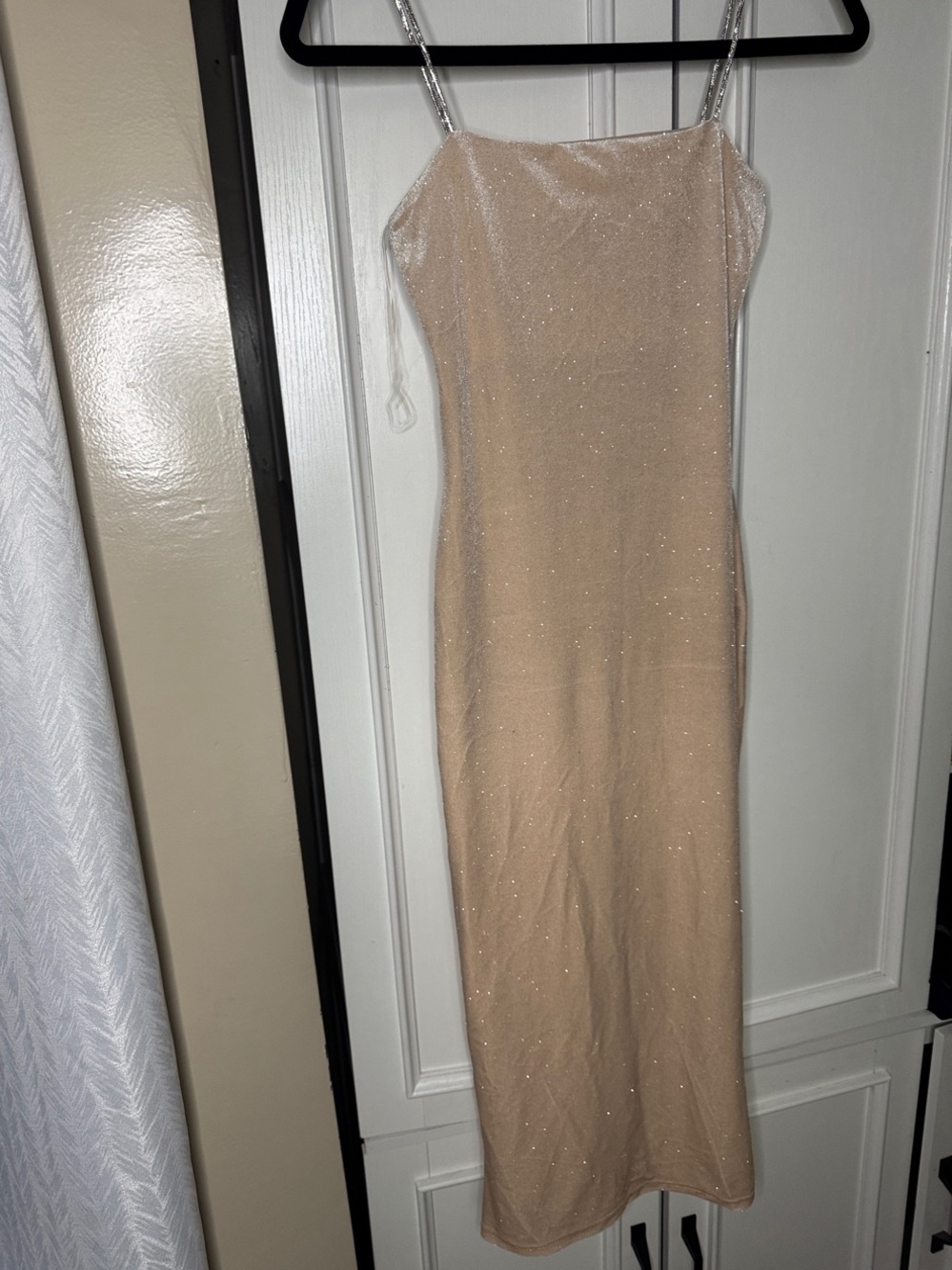 Sparkle Slip Dress in Nude